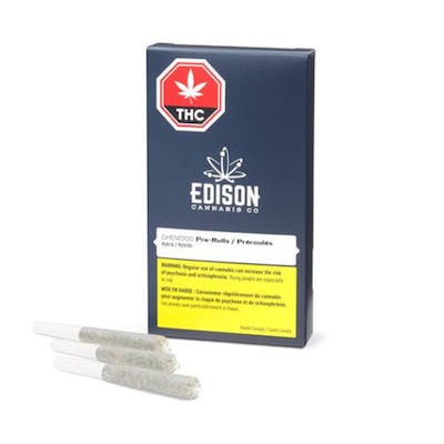 Chemdog 3 x 0.5 - Edison - Chemdog 3 x 0.5 g Pre-rolls