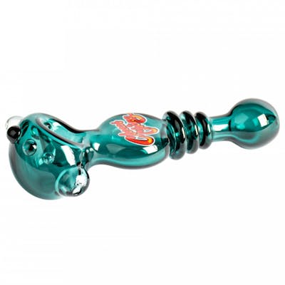 Cheech & Chong Glass Teal Hand Pipe - Cheech & Chong Glass Teal Hand Pipe