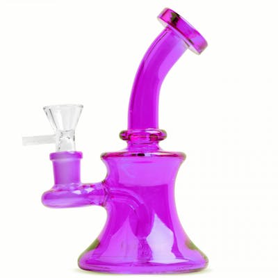 5" Bubbler w UFO Perc - Purple Day Glow 5" Bubbler w UFO Perc