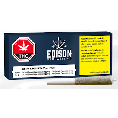 City Lights Pre-Roll - Organigram Inc. - City Lights Pre-Roll 1 x 0.5g Pre-Roll