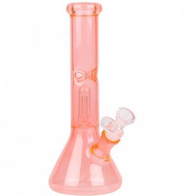 10" Glow Beaker Pink Day with Dome Perc.