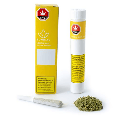 Lemon Riot 0.5 g PreRoll - Sundial - Lemon Riot 1 x 0.5g Pre-Roll