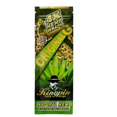 Kingpin Hemp Wraps - Natural 4 per pouch