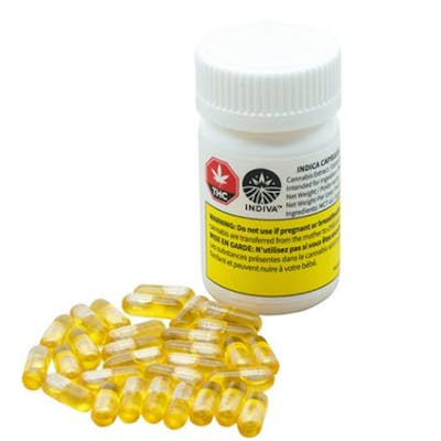 Indiva Indica Capsules - Indica Capsules (7-10 mg THC per capsule)