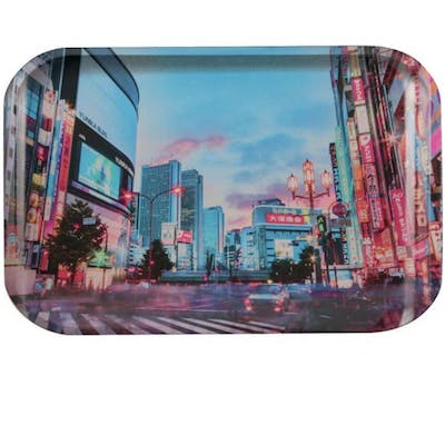 Metal Rolling Tray 7.5" x 5.5" Tokyo Design - Metal Rolling Tray 7.5" x 5.5" Tokyo Design