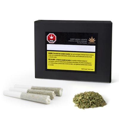 Northern Lights Pre-Rolls - Top Leaf - Northern Lights 3 x 0.5 g Pre-Rolls