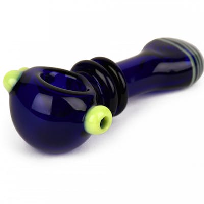 Red Eye 4" Flatty Wrap Hand Pipe - Red Eye 4" Flatty Wrap Hand Pipe Blue