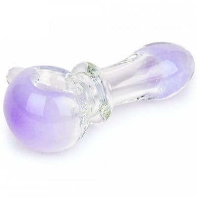 Red Eye Glass 4" Pastel Fritter Hand Pipe - Red Eye Glass 4" Purple Pastel Fritter Hand Pipe