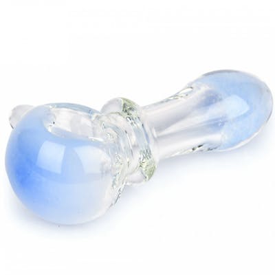 Red Eye Glass 4" Pastel Fritter Hand Pipe - Red Eye Glass 4" Periwinkle Pastel Fritter Hand Pipe