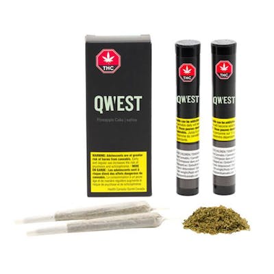 Pineapple Upside Down Cake Pre-Rolls - Qwest - Pineapple Cake 2 x 0.5 g Pre-Rolls