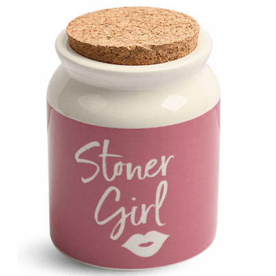 Stoner Girl Ceramic Stash Jar - Stoner Girl Ceramic Stash Jar Pink