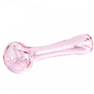 Red Eye Glass Spoon Pink