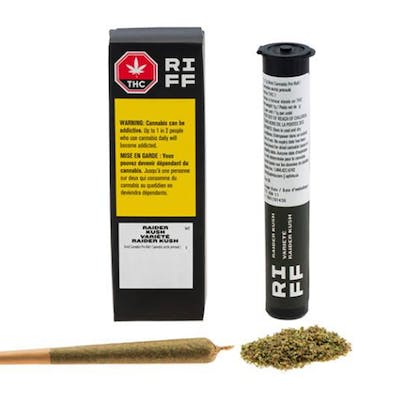 Raider Kush Pre-Roll - Riff - Raider Kush 1 x 1g Pre-Roll