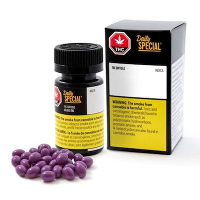 Daily Special Indica THC Softgels - THC Softgels (Indica) 30 x 5 mg