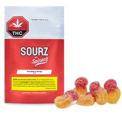 SOURZ by Spinach - SOURZ by Spinach Strawberry Mango Soft Chews 5x5 g