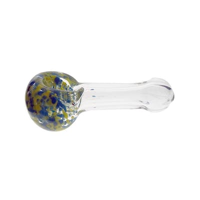 3" Clear Spoon Pipe with Frit Head