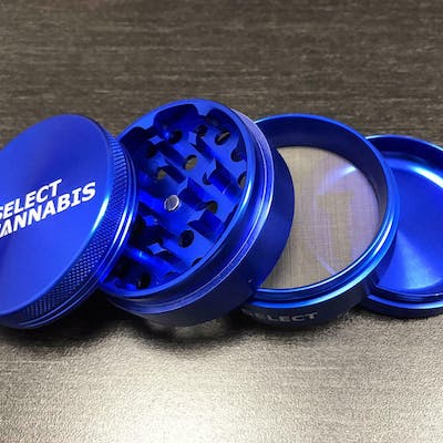 Select Cannabis - 4 Piece Grinder - Aluminum - Blue