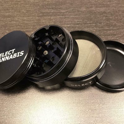 Select Cannabis - 4 Piece Grinder - Aluminum - Black