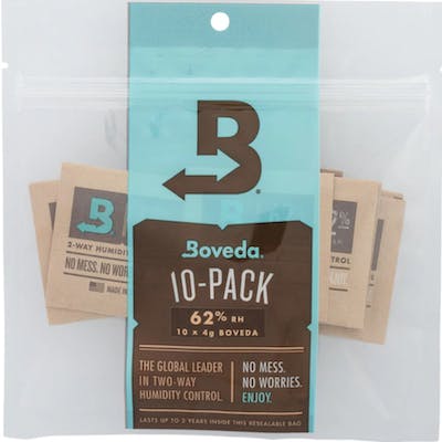 62% Humidity Pack of 10 4g Individually Wrapped Packs by Boveda - 62% Humidity Pack (4g) by Boveda