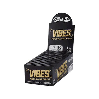 VIBES Papers - Black (Ultra Thin) - 1.25" - Black - Ultra Thin