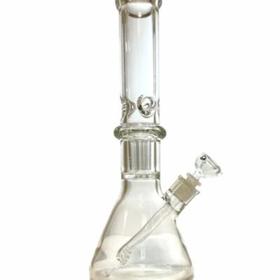 Ice Glass - 12" Clear Glass Bong w/ 6 Tree Perc