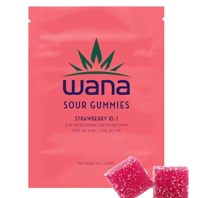 Wana - Wana 2 Sour Soft Chews Strawberry