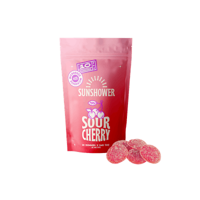 Sunshower - Sunshower Sour Cherry THC Soft Chews 10x4.6 g