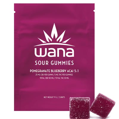 Wana - Wana 2 Sour Soft Chews Pomegranate Blueberry Acai