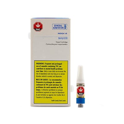 General Admission - Berry G 33 0.95 g Prefilled Vape Cartridge