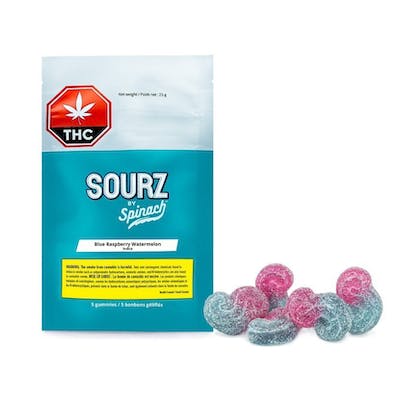 BLUE RASPBERRY WATERMELON gummies - SOURZ by Spinach