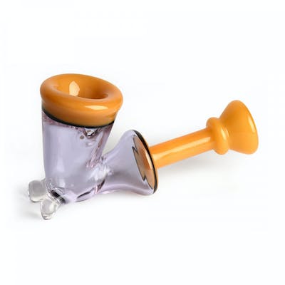 Hand Pipe - Red Eye Tek - Calabash - Yellow/Purple