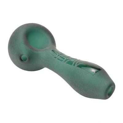 Handpipe - Grav - Sandblasted/Frosted Spoon - Lake Green