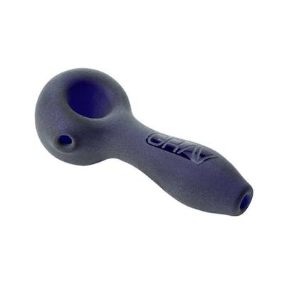 Handpipe - Grav - Sandblasted/Frosted Spoon - Blue