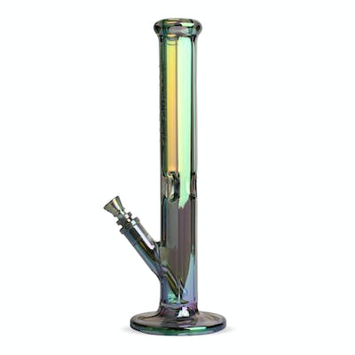 Water Bong - Red Eye Tek - 15" Terminator Finish Hex Straight Tube - Green