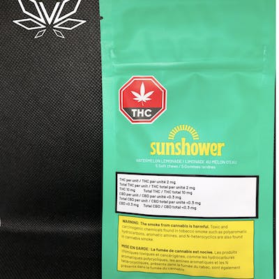 Sunshower Watermelon Lemonade THC Soft Chews x5