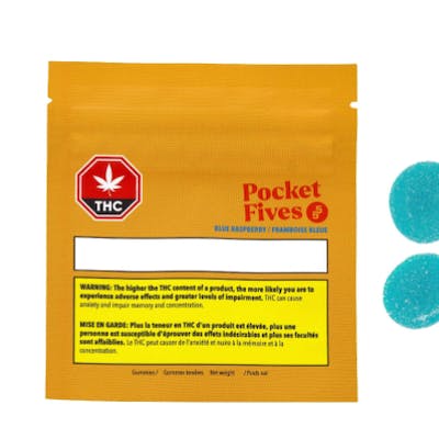 Pocket Fives - Blue Raspberry THC Soft Chews (2 x 5mg)