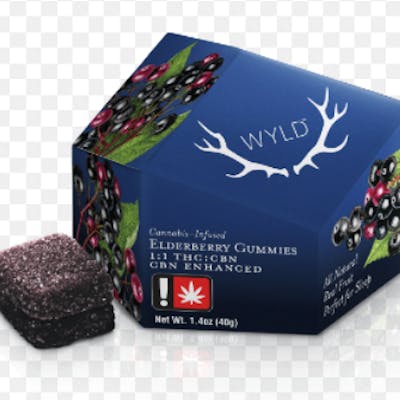 Wyld Real Fruit Soft Chews - Elderberry (2 x 2:1)