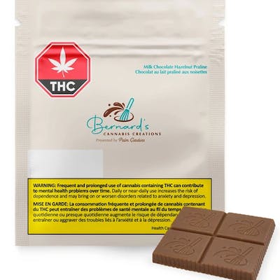 Bernard's Cannabis Creations - Hazelnut Praline Milk Chocolate (1 x 10mg)