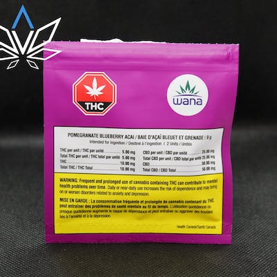 Wana Pomegranate Blueberry Acai (CBD 5:1) Soft Chews