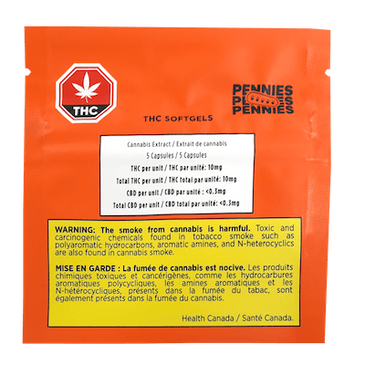 10mg THC Pennies - 5pack Softgels