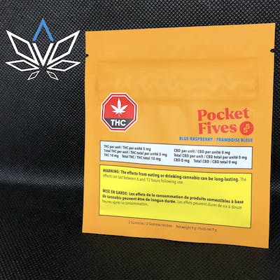 Pocket Fives Blue Raspberry Soft Chews x2