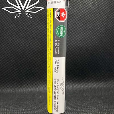 GreenSeal Gorilla Berry 3 x 0.5g Pre Rolls