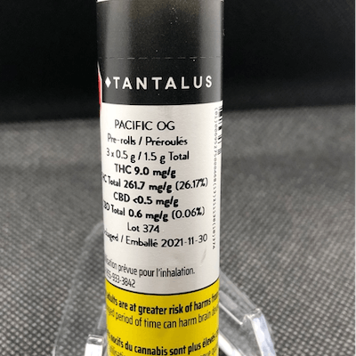 Tantalus Pacific OG Pre-Rolls 3 x 0.5g