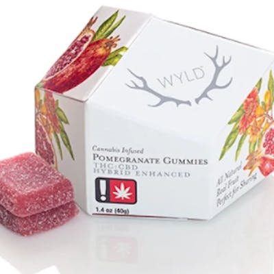 Wyld Real Fruit Soft Chews - Pomegranate (2 x 1:1)