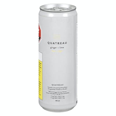 Quatreau - Ginger & Lime CBD Sparkling Beverage Hybrid - 355ml