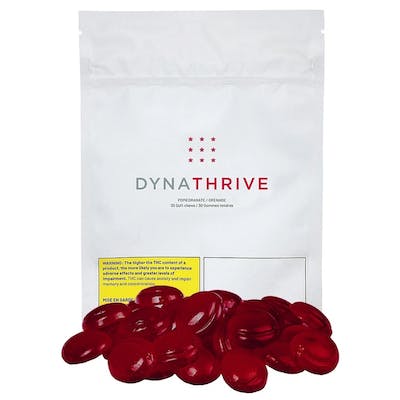 DYNATHRIVE - DYNATHRIVE Pomegranate CBD Soft Chews 30x4.6 g