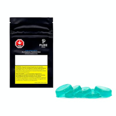 CBD 50 Blue Raspberry Gummies 5x