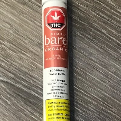 BC Organic Sweet Bubba 3 x .5g Pre-rolls