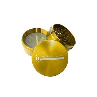 Infyniti 2.5" 4-Piece Aluminum Grinder - Infyniti 2.5" 4-Piece Aluminum Grinder- Gold