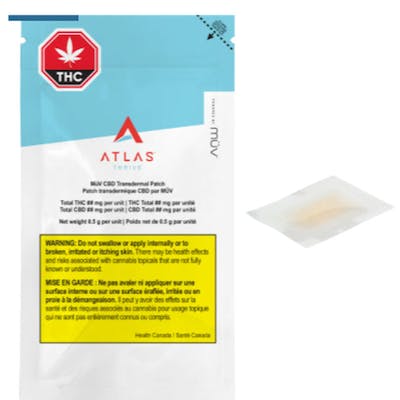 MUV CBD Transdermal Patch - Atlas Thrive - MUV CBD Transdermal Patch 1x0.5g